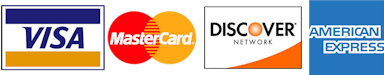 Visa, Mastercard, American Express, Discover